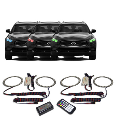 RGB Multi Color Angel Eye Headlight Halo kit for Infiniti QX70 13-17