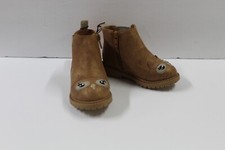 Wonder Nation Baby Girl Owl Chelsea Boot-Chestnut-8-NWT