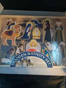 melissa and doug wooden nativity set
