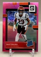 2022 Panini Donruss Optic Pink Prizm Rated Rookie Daxton Hill Bengals No. 257