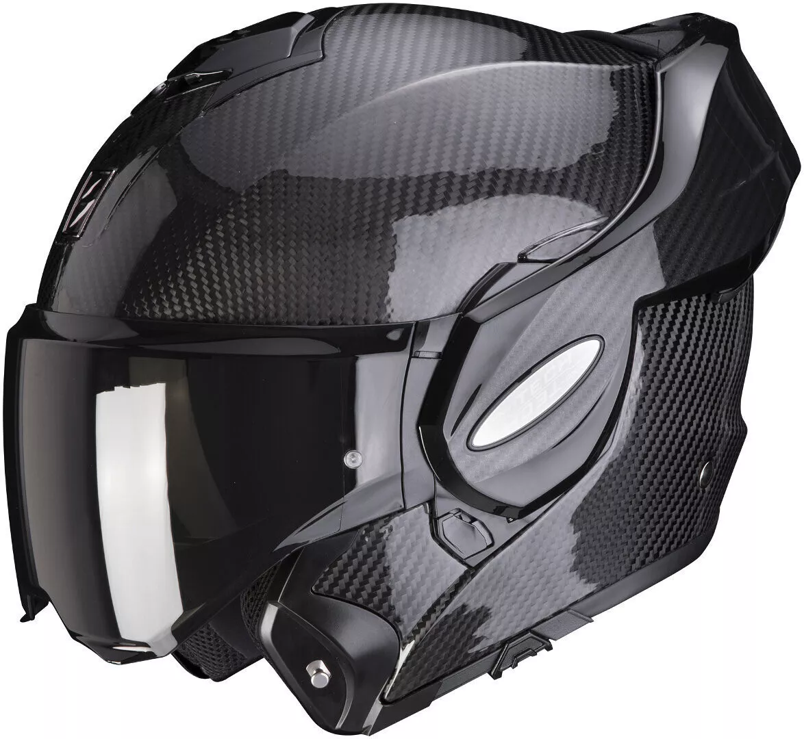 Helmet Modular Motorcycle Scorpion Exo Tech Carbon L Reversible Helmet  Carbon