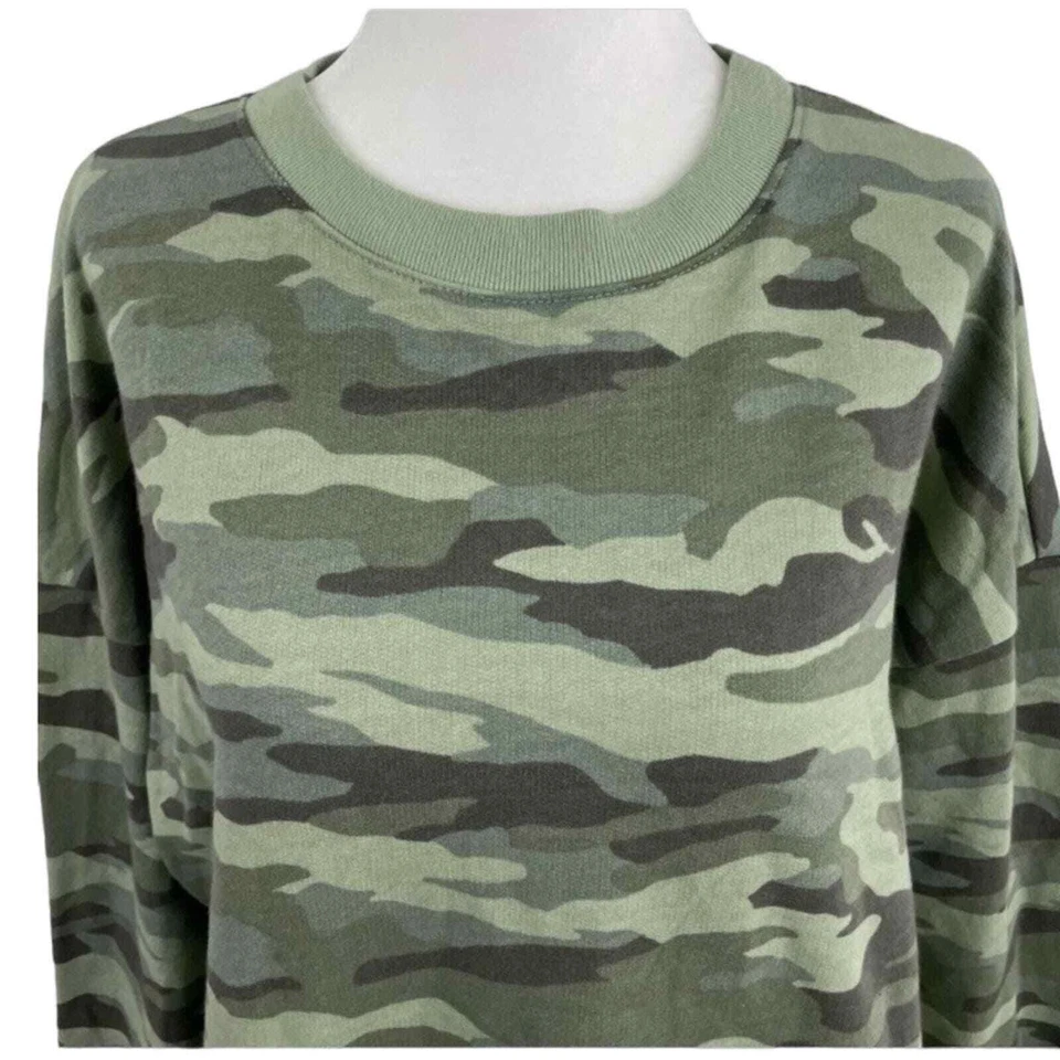 Caslon Nordstrom Camo Print Oversized Crewneck Sweatshirt Small Green NWT - Image 4 of 4