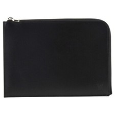 NEW Vintage 2016 LOUIS VUITTON Pochette Jour Clutch R99303 Calf Leather Black
