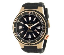 POSEIDON Orologio da Polso Uomo XL Quarzo, 15 Bar, Data, Silicone UP00608 Nero/Rosa