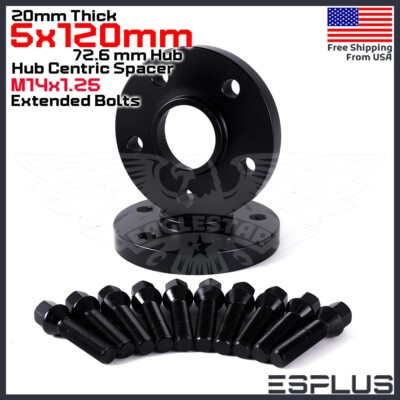 #ad #ad 2 20mm 5x120 C.B 72.6mm Wheel Spacer Kit 14x1.25 Bolts Included Fit BMW F Body $63.99