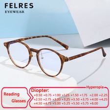 TR90 Round Anti Blue Light Reading Glasses Women Fashion Presbyopic Readers Hot