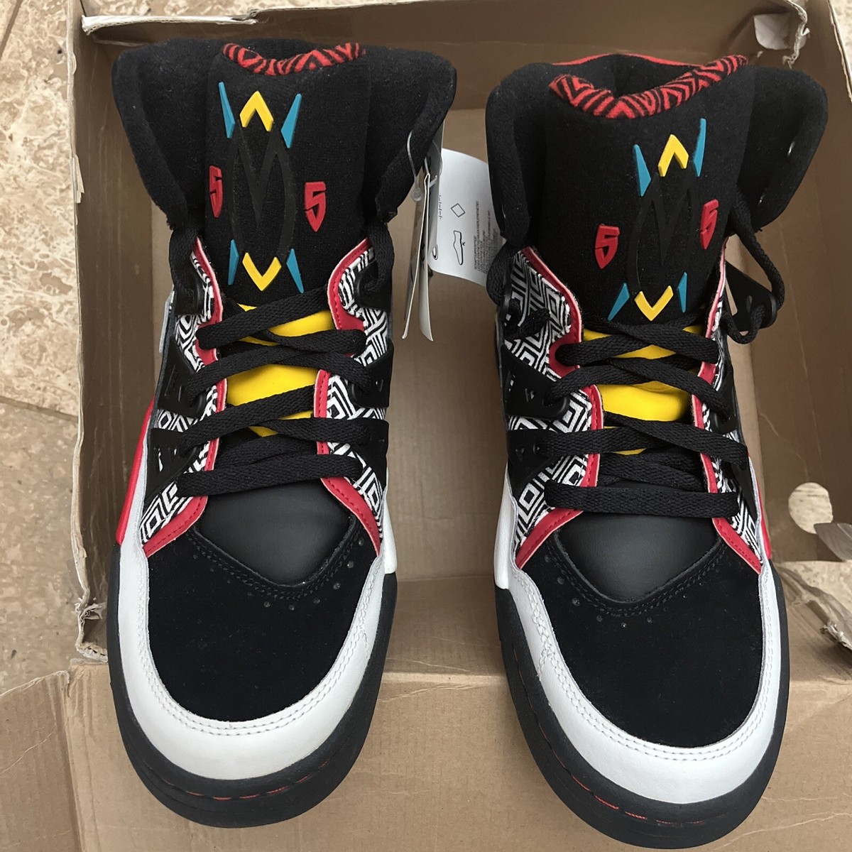 Size 9 - adidas Mutombo White Black Red for sale online | eBay