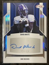 2024 Sage Football David White Silver Auto Autograph #ADW