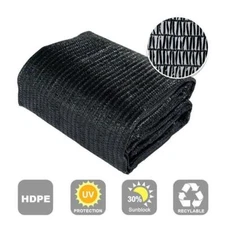 30% UV Outdoor Landscape Garden Canopy Fabric Shade Cloth Cover 10ft Black