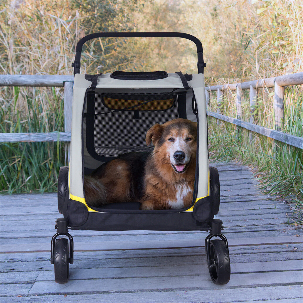 Bingopaw Haustierwagen Hundebuggy Hundewagen XXL Hundetrolley Faltbar