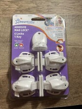 Dreambaby Adhesive Mag Lock 4 Locks 1 Key Hidden fromBaby Cabinets  Drawers D1