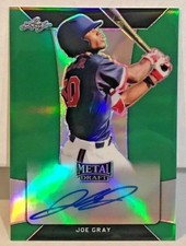Joe Gray 2018 Leaf Metal Draft GREEN Prismatic Autograph Auto #'d 6/10 - BREWERS