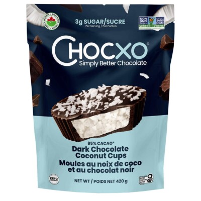 ⭐︎cocco⑅◡̈*⭐︎ AiWaWa CA, (4 BAGS), Chocxo Dark Chocolate Coconut Cups 420 g/ BAG