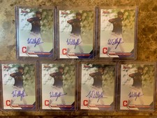 Lot of (7) Star Will Benson 2016 Bowman's Best B16-WB RC Autos