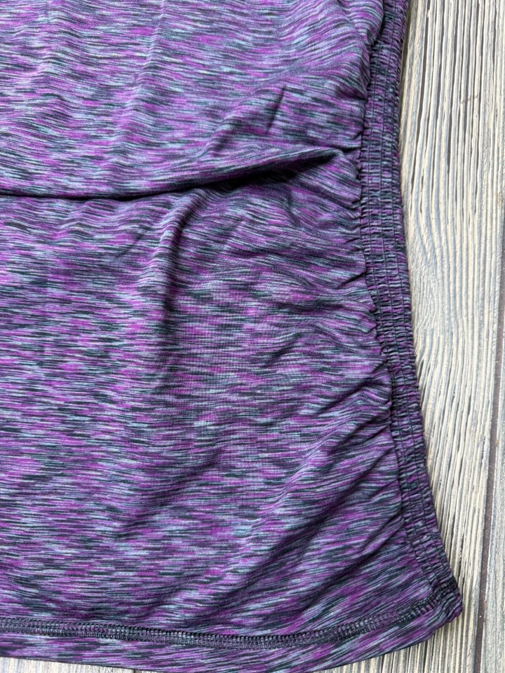 Mizuno Womens Racerback Running Tank Top S Purple & Black Polyester Blend - Image 3 of 4