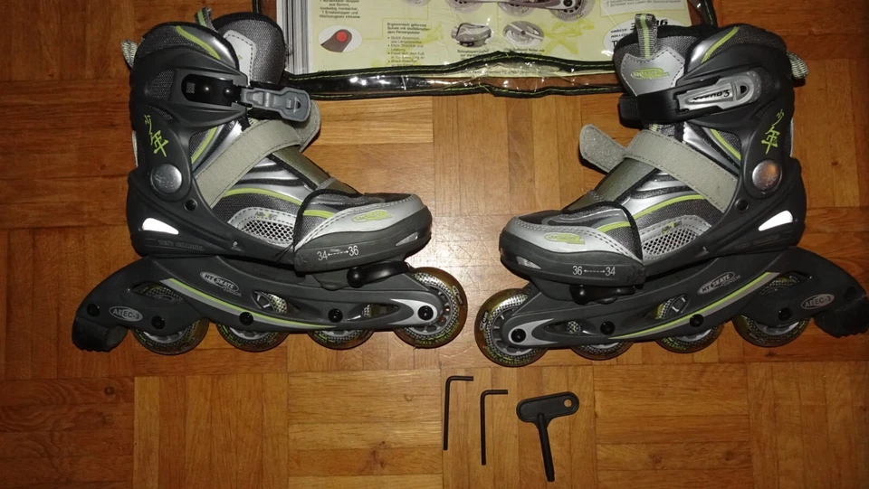 Inliner HY Skate Junior  Verstellbar 34-36, Kinder jugendlicher Rollerblades - Bild 3 von 4
