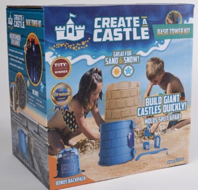 2 Sets- Create A Castle Tower Kit -6-Piece Premium Sand / Snow Castle  Kit-2 Box