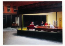 Palm Press Santa at Diner Counter at Night Box of 10 Christmas Cards