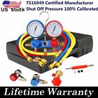 Hvac A/C Ac Manifold Vacuum Gauge Set Refrigerant Air Conditioning Auto Tool Kit