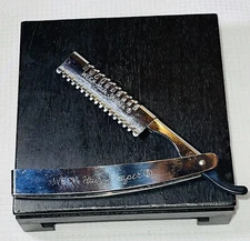 Vintage WECK HAIR SHAPER Straight Razor Stainless Steel Barber Mad Men Era