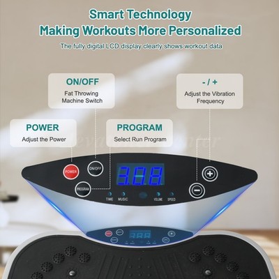 Vibration Plate Fitness Platform Exercise Machine Body Shaker Weight Loss New US