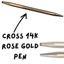 Vintage Cross Classic Century 14K Rose Gold Ballpoint Pen, c. 1970, Excellent