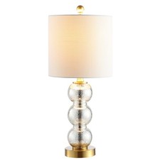 21 Inch Mercury Glass Brass Gold Table Lamp With Led Bulbs Jonathan Y