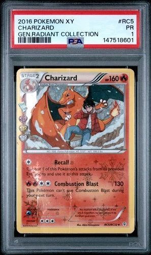 New Listing2016 POKEMON XY GENERATIONS RADIANT COLLECTION #RC5 CHARIZARD PSA 1