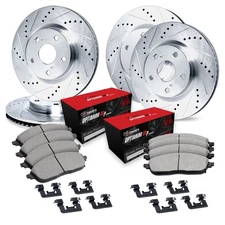 For Mercedes-Benz R350 06-12 Brake Kit Drilled & Slotted Front & Rear Brake Kit