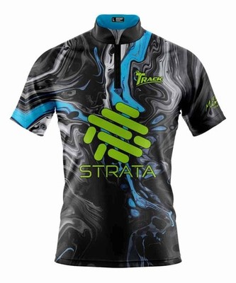 CUSTOM NAME Track Strata Bowling Jersey Long & Short Sleeve Shirts
