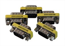 5 Pack Store Db9 Male To Male 9 Pin Serial Port / Rs232 Adapter