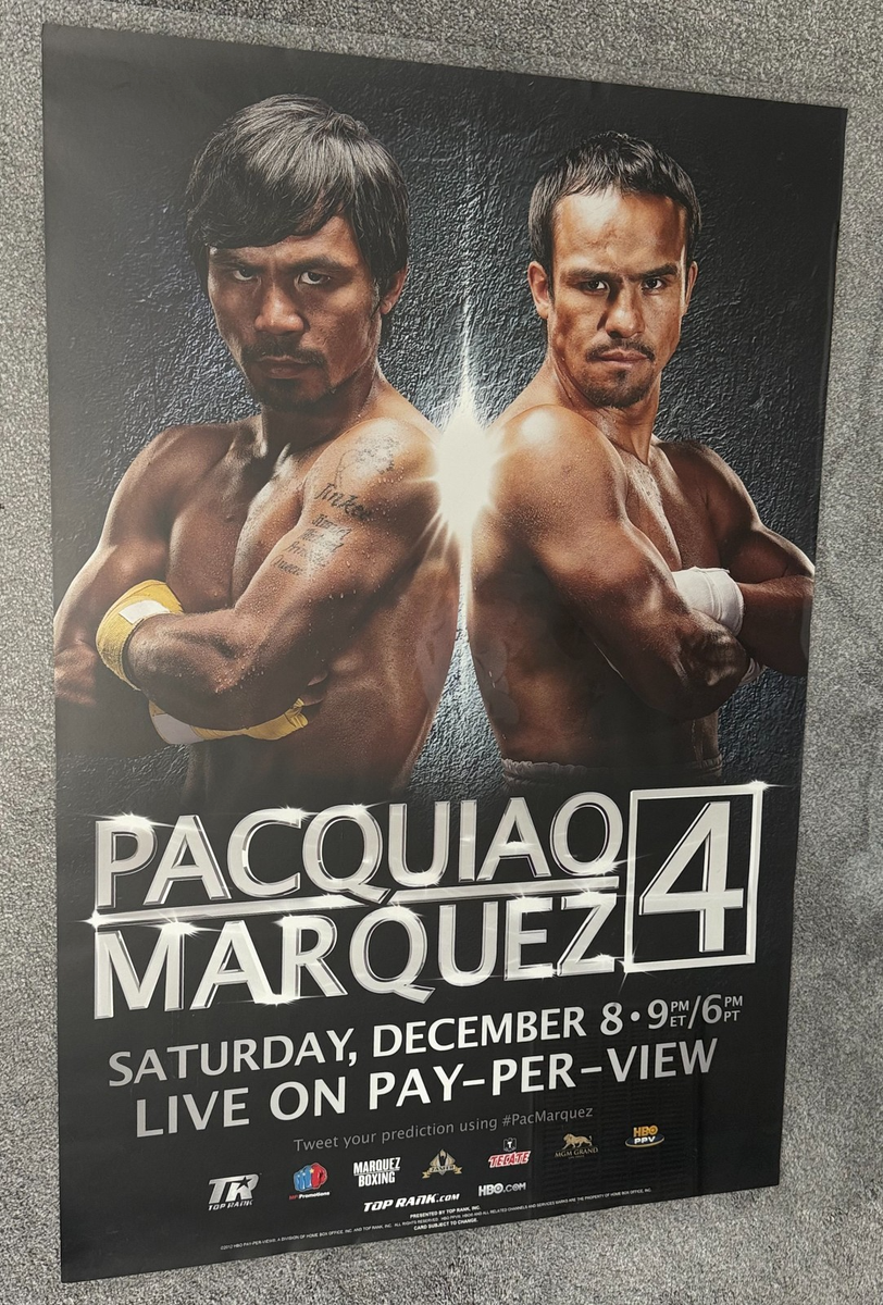 2012 Manny Pacquiao vs Juan Manuel Marquez IV/4 Official 27x40