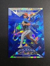 Brandon Sproat 2025 Panini Crusade Crusade Blue Cracked Ice #73 New York Mets