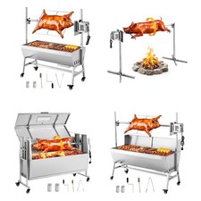 Uimoso Rotisserie Grill Kit 38W BBQ Outdoor Spit for Pig & Lamb Cooking