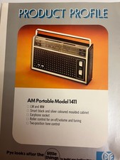 PYE 1411 AM PORTABLE RADIO ADVERTISING BROCHURE RARE