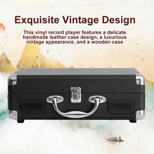 Vinyl Record Player 3-Speed Turntable With Built-in Speakers BT Function Su WRWC