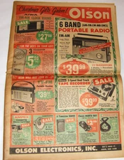 VTG XMAS 1967 CONSUMER ELECTRONICS CATALOG/FLYER! RADIOS/SPEAKERS/MICROPHONES/++