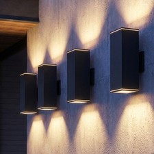 4 Pack 12" Outdoor Wall Lamp Up Down Light Waterproof Exterior Sconce Fixture UL
