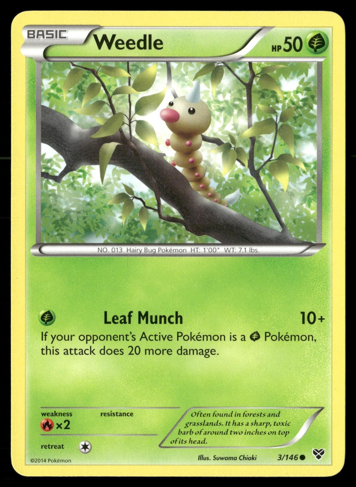 Weedle 3/146 Common XY Pokemon LP