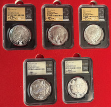 2019 - 2021 South Africa Big 5 Series 1 Complete Set NGC PF 70 ULTRA CAMEO