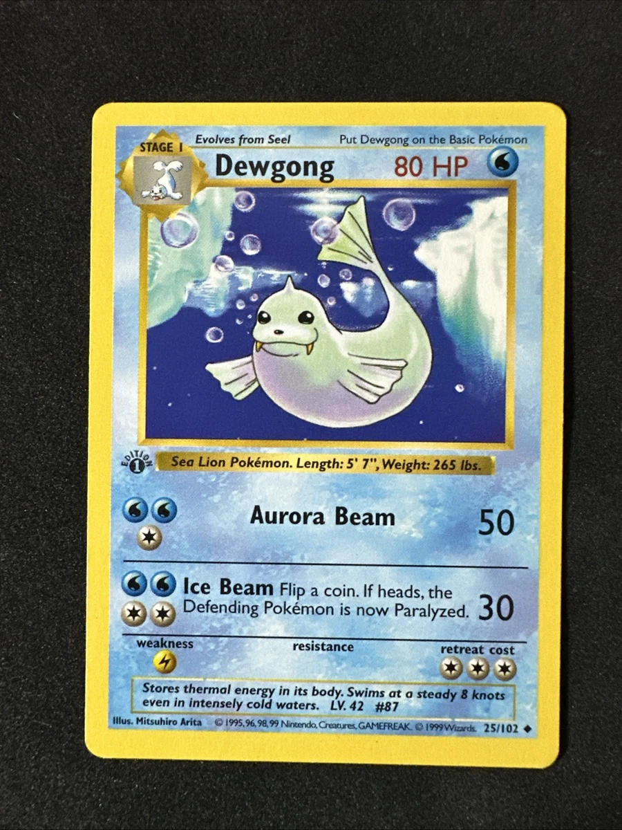 Dewgong ジュゴン ◆ Shadowless　シャドウレス　ウィザーズ社製 Preços baixos em Cartões TCG de Pokémon Dewgong | eBay