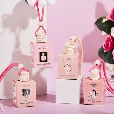 Pink Car Fragrance Perfume Pendant Air Freshener Interior Auto Accessory