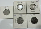 Lot of 5EA Carded Buffalo Nickel