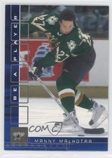 2001-02 ITG Be A Player Memorabilia Sapphire 96/100 Manny Malhotra #473 1y4