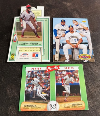 #ad Vintage MLB Oddball Lot Kraft French’s Ripken Ozzie Smith Barry Larkin Mariners $5.99
