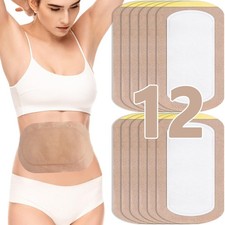 12Pcs Castor Oil Pack Wrap, Organic Cotton 1 Count Pack of 12 , Khaki