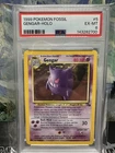 1999 Fossil Gengar Holo 5/62  PSA 6
