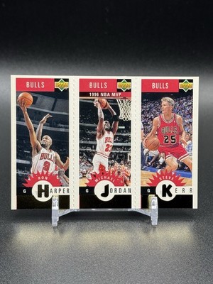 1997 Upper Deck Triple Gold #B1 Michael Jordan Steve Kerr Ron Harper Bulls