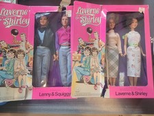 Mego 1977 Laverne & Shirley w/ Lenny & Squiggy Dolls In Box
