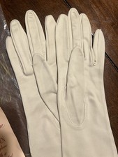 vintage 1950s Hansen "Complexion" elbow-length gloves creamy or beige color